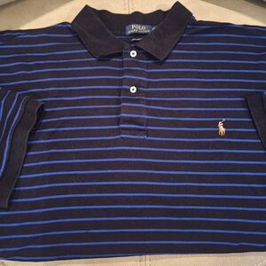 Ralph Lauren Blue Striped Polo Shirt
